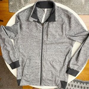 Lululemon Men’s Prepost Full Zip Jacket Gray Black Size Large